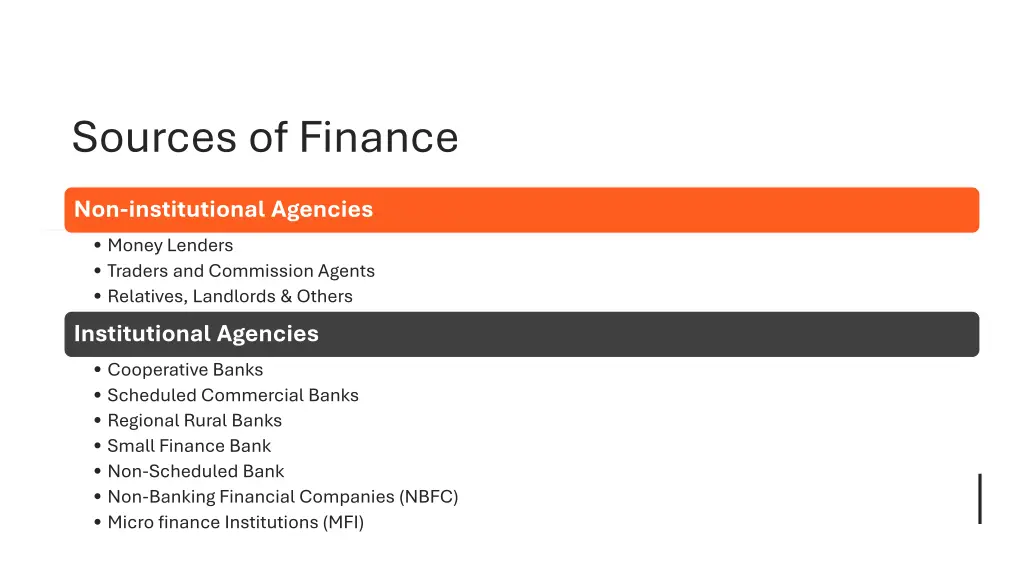 sources of finance