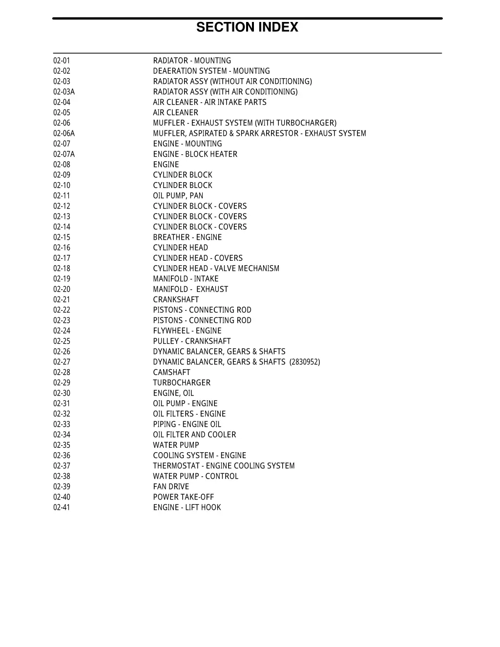 section index