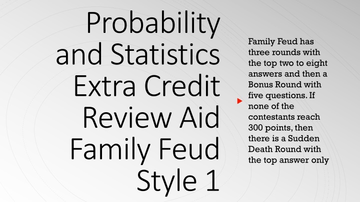 probability and statistics extra credit review