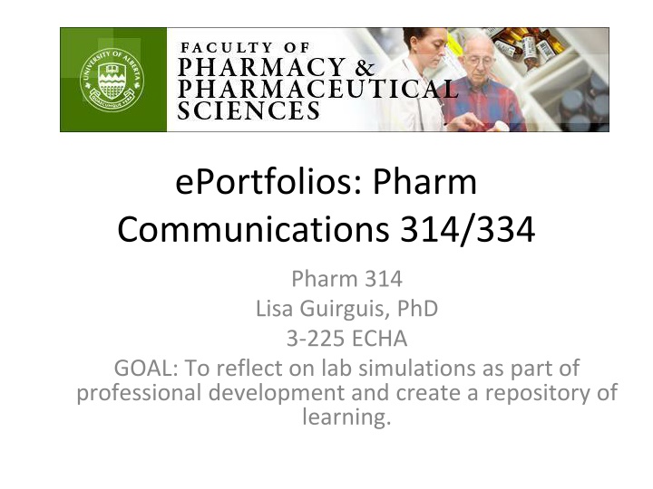 eportfolios pharm communications 314 334