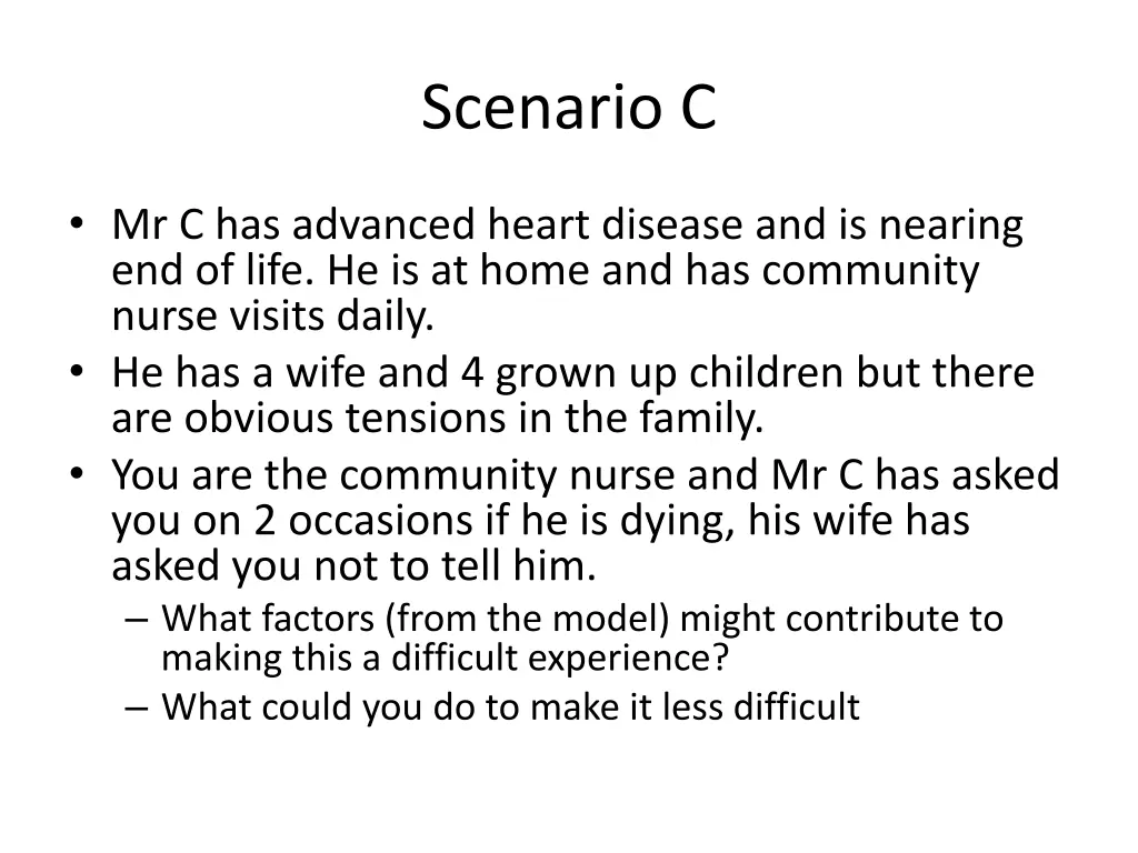 scenario c