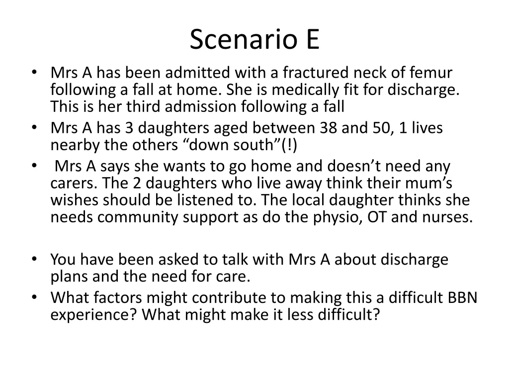 scenario e 1