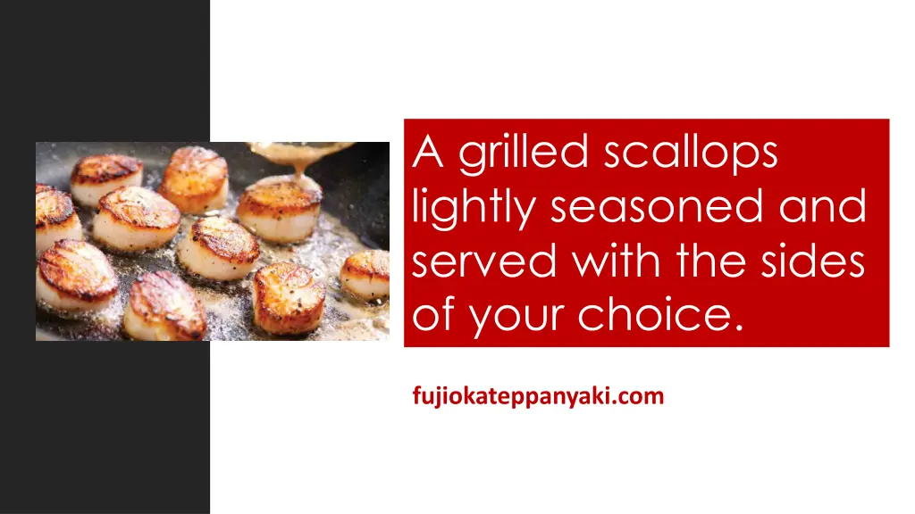 a grilled scallops lightly seasoned and served