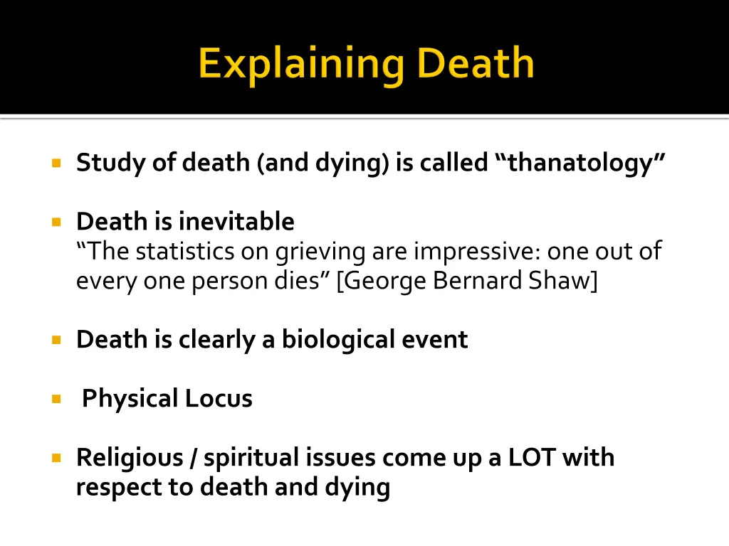 study of death and dying is called thanatology