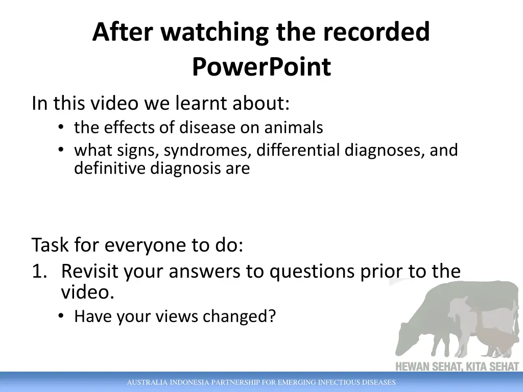 after watching the recorded powerpoint in this