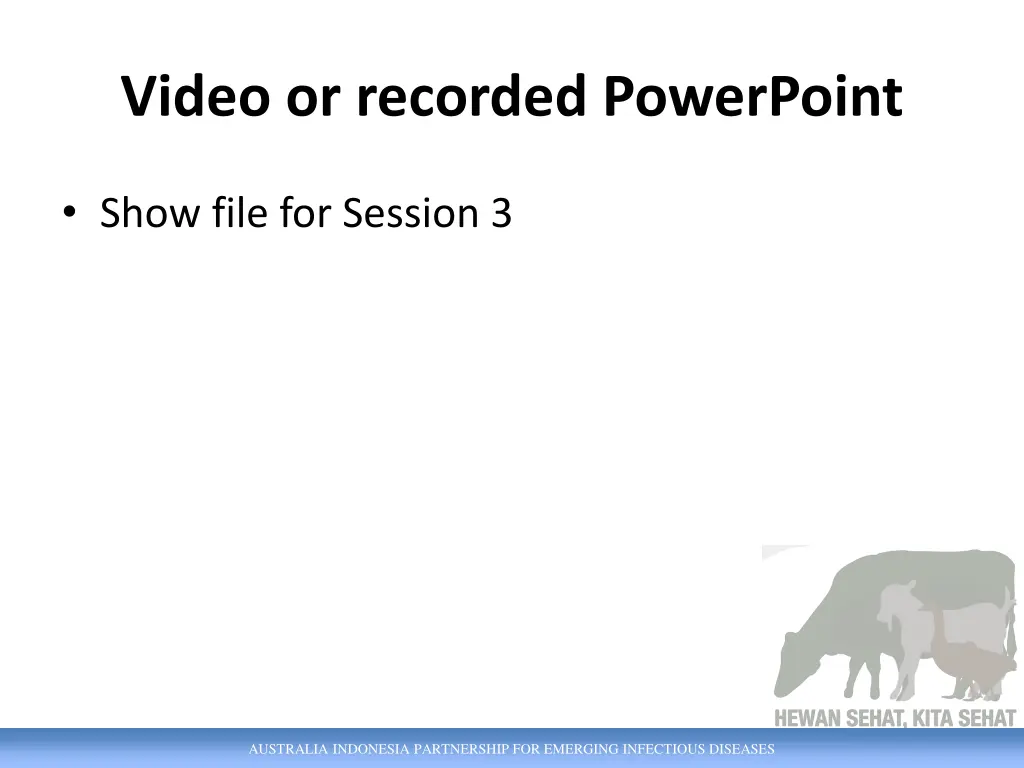 video or recorded powerpoint