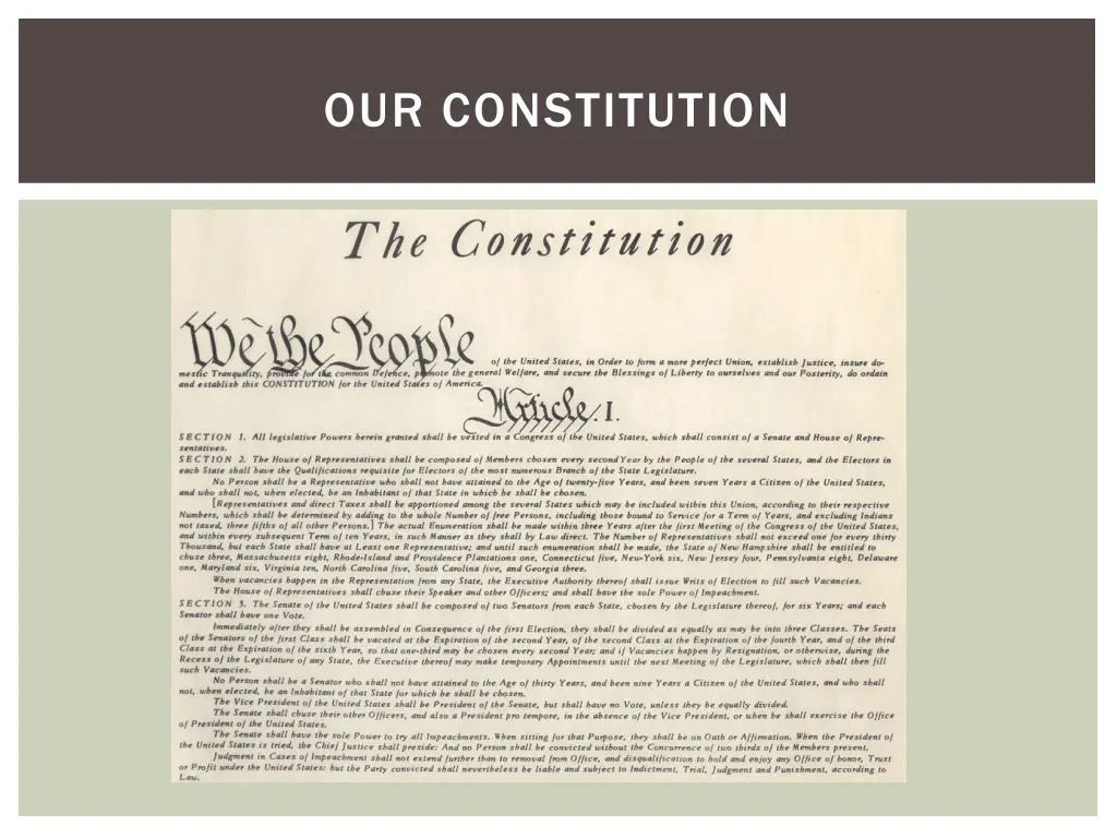 our constitution