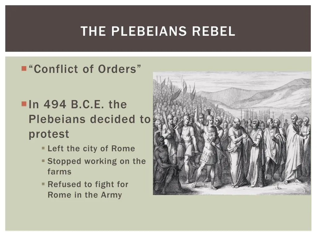 the plebeians rebel