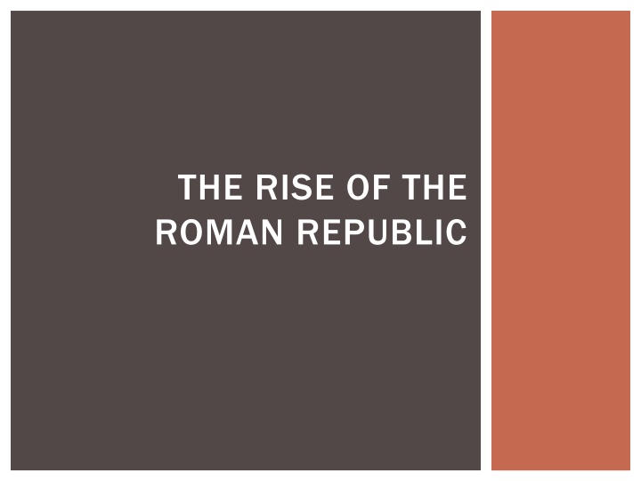 the rise of the roman republic