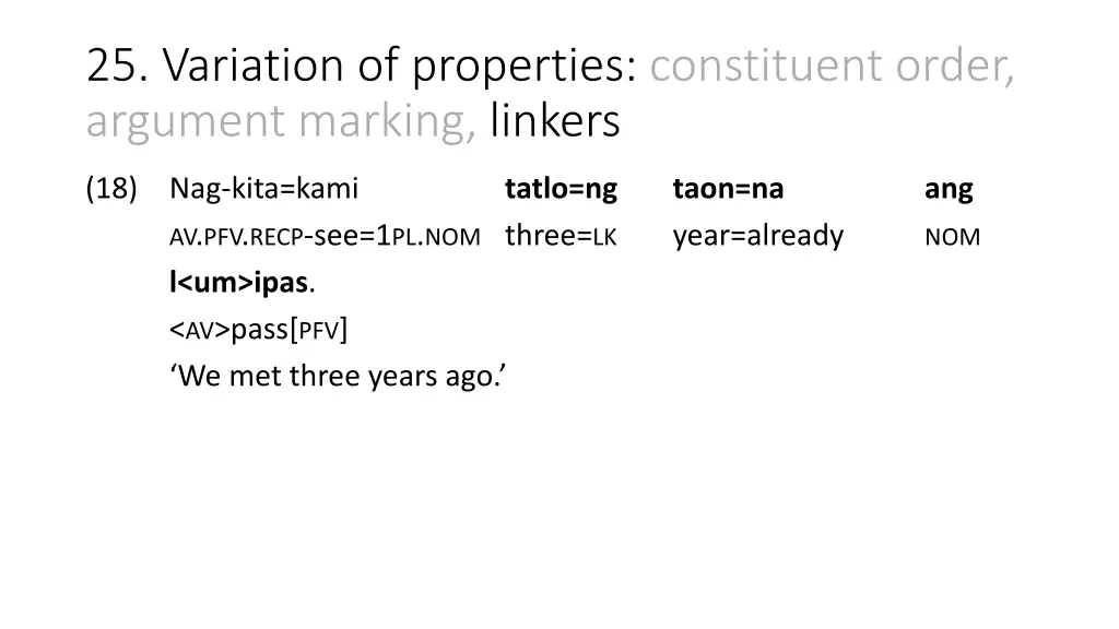 25 variation of properties constituent order