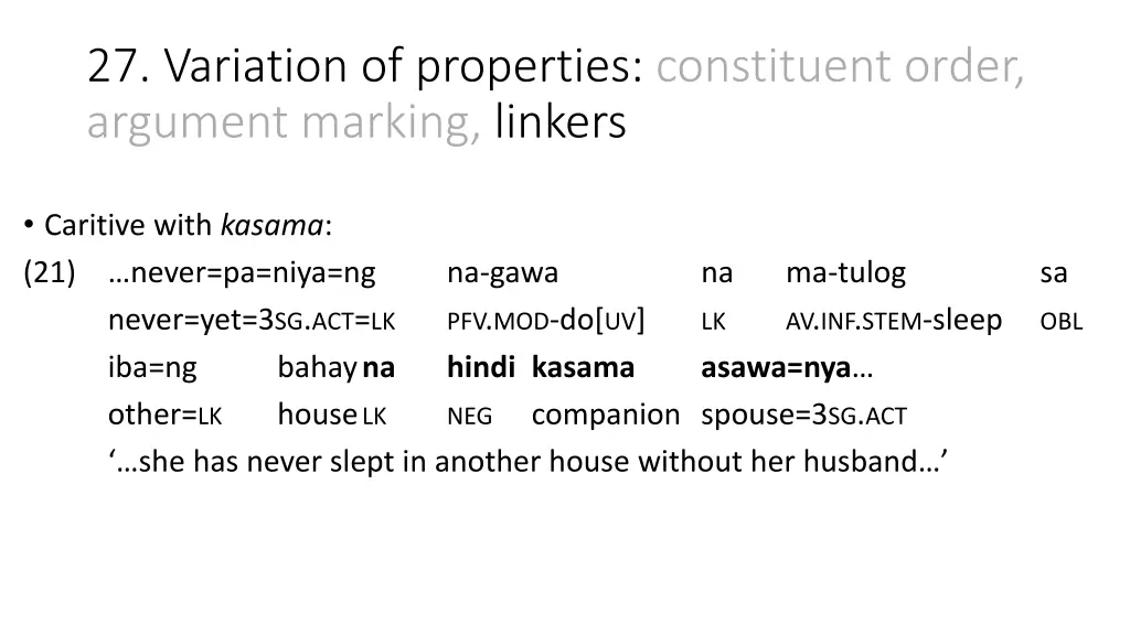 27 variation of properties constituent order