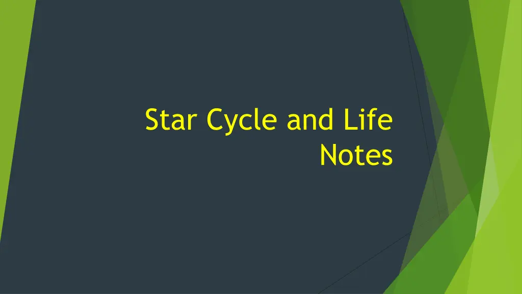 star cycle and life