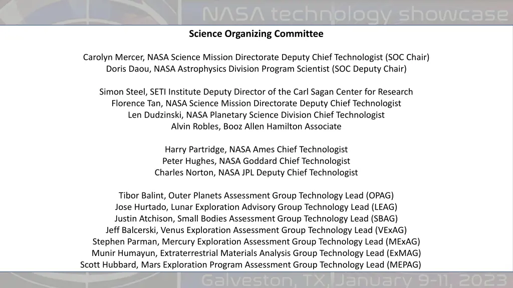 science organizing committee