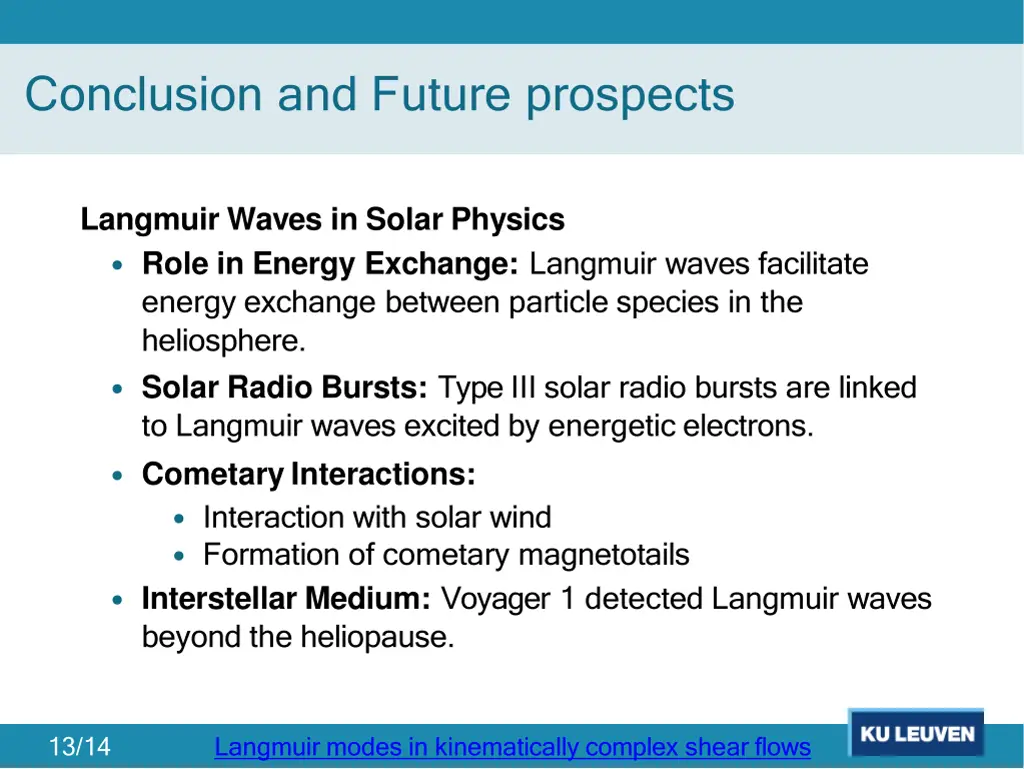 conclusion and future prospects