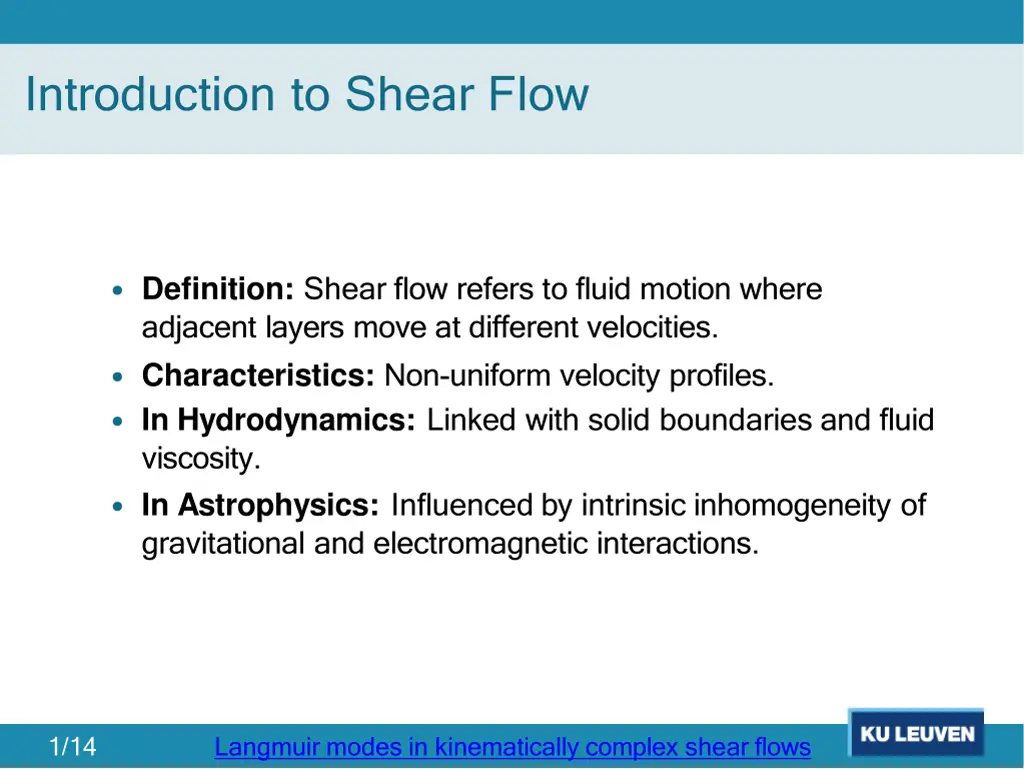 introduction to shear flow