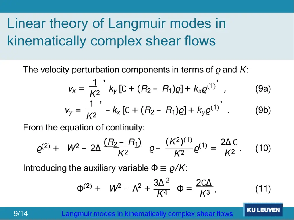 linear theory of langmuir modes in kinematically 2