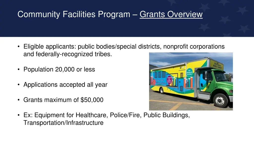 community facilities program grants overview