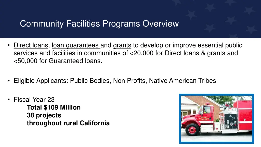 community facilities programs overview