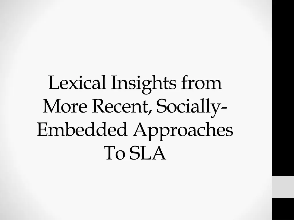 lexical insights from more recent socially