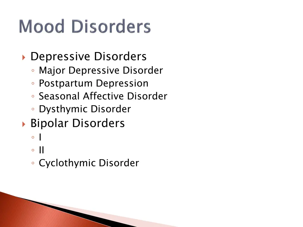 depressive disorders major depressive disorder