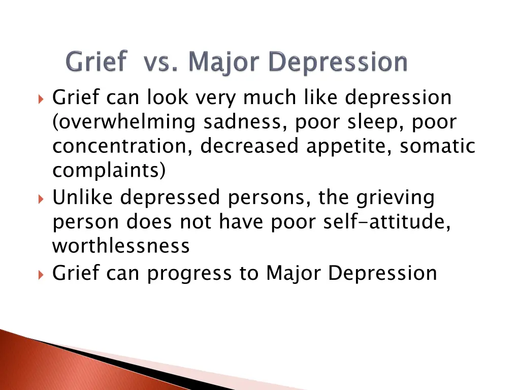 grief can look very much like depression