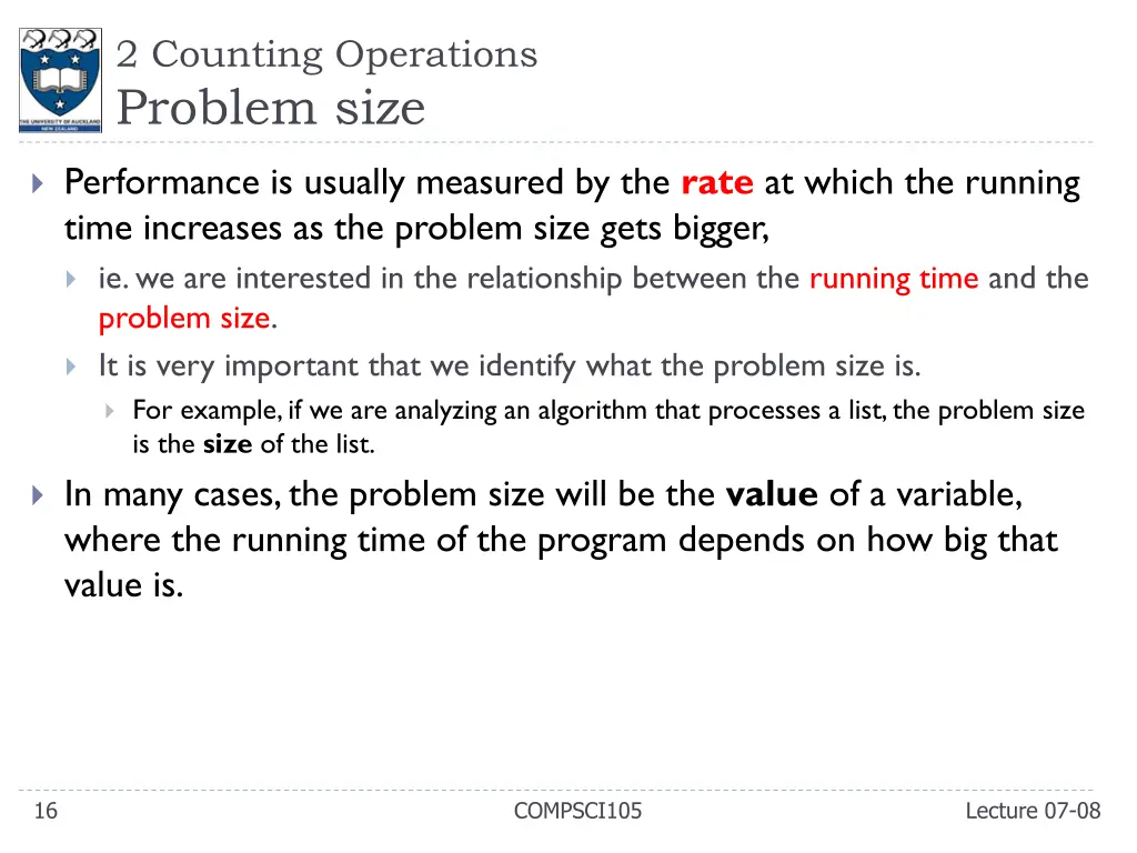 2 counting operations problem size