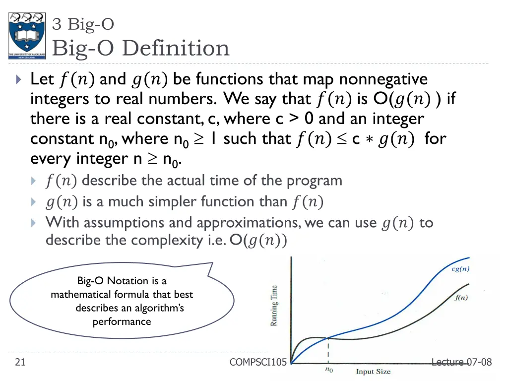 3 big o big o definition let and be functions