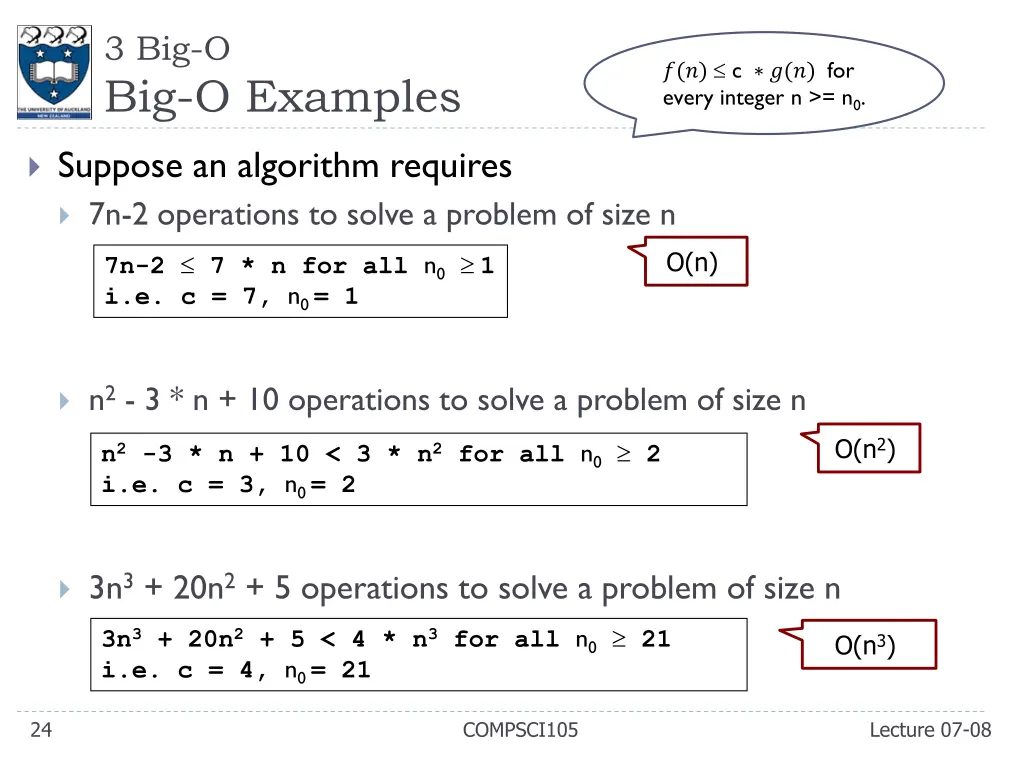 3 big o big o examples