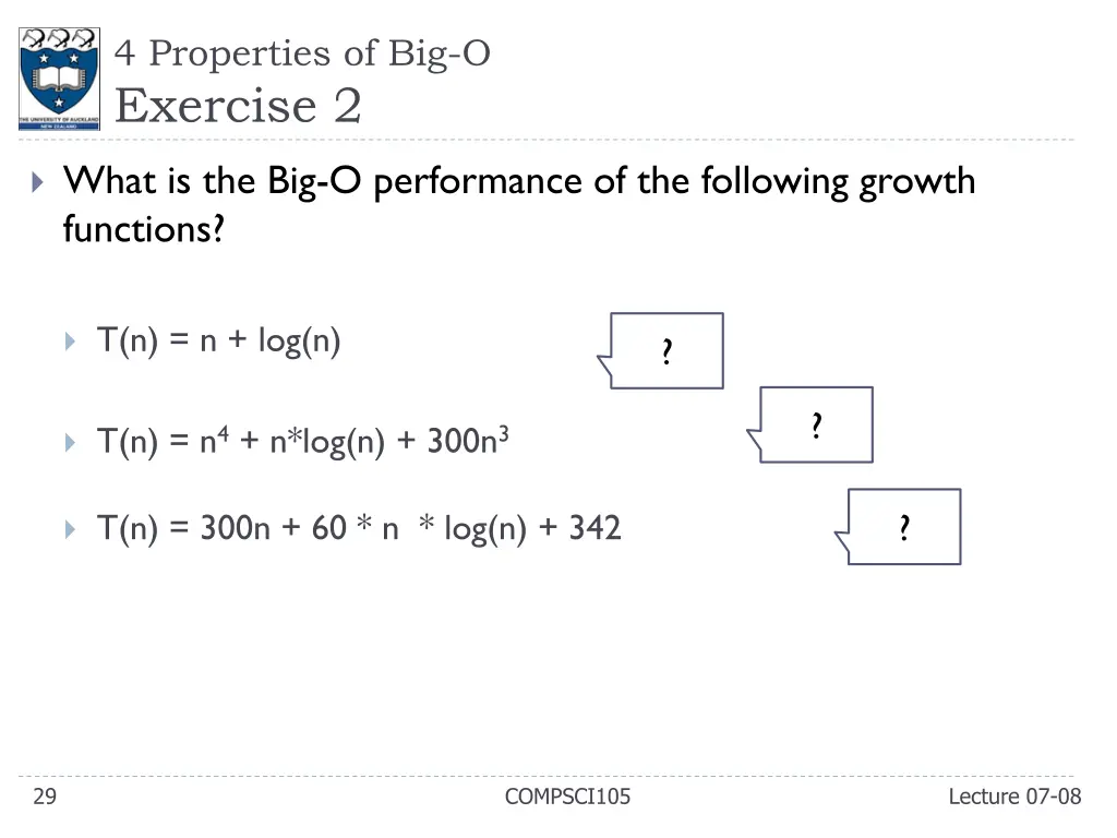 4 properties of big o exercise 2