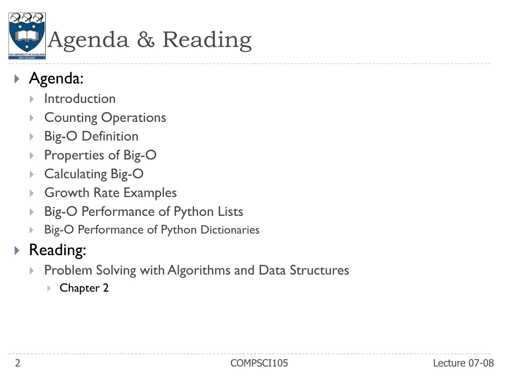 agenda reading