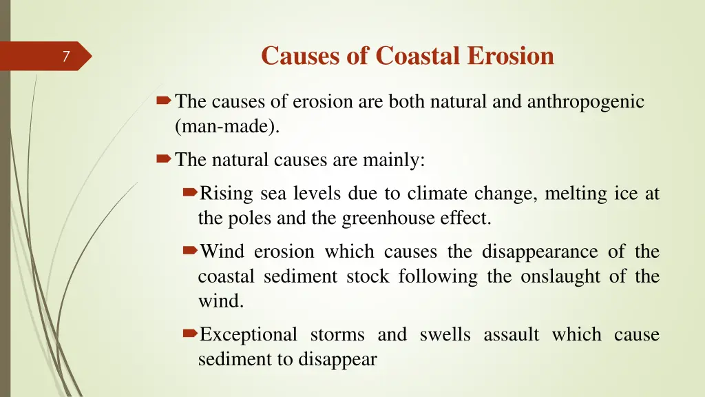 causes of coastal erosion