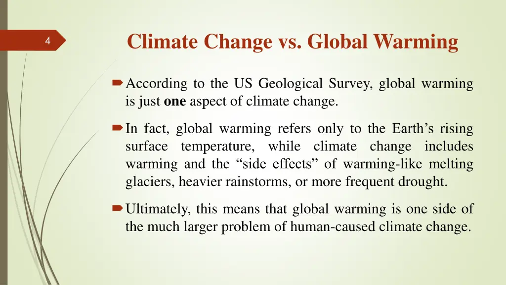 climate change vs global warming