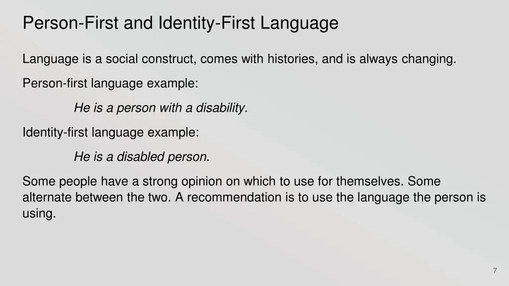 person first and identity first language