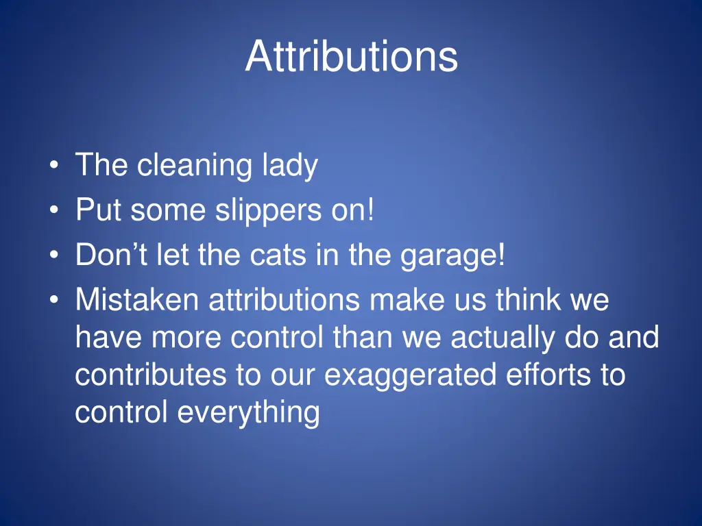 attributions