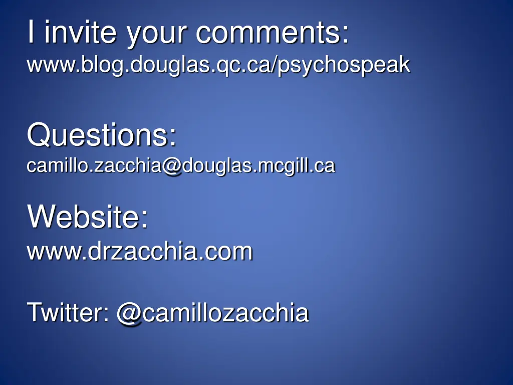 i invite your comments www blog douglas