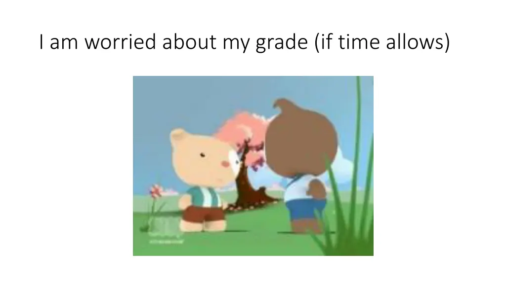 i am worried about my grade if time allows