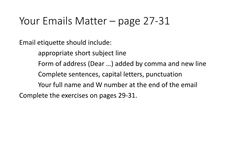 your emails matter page 27 31