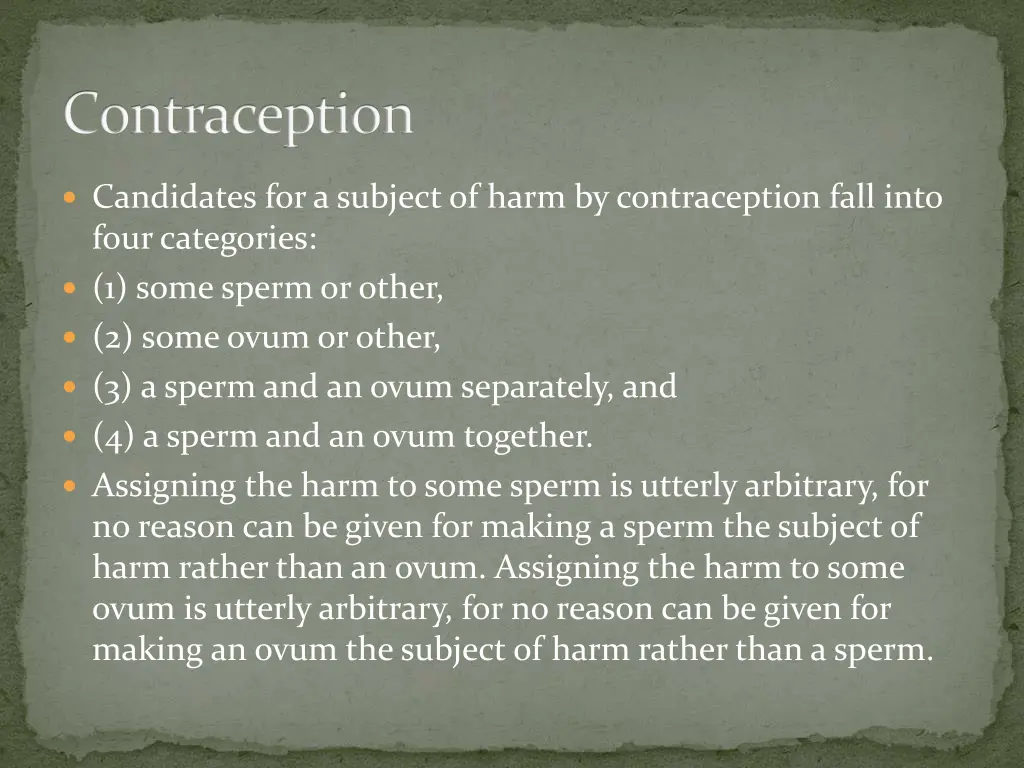 contraception