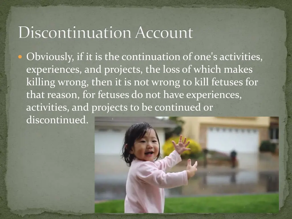 discontinuation account