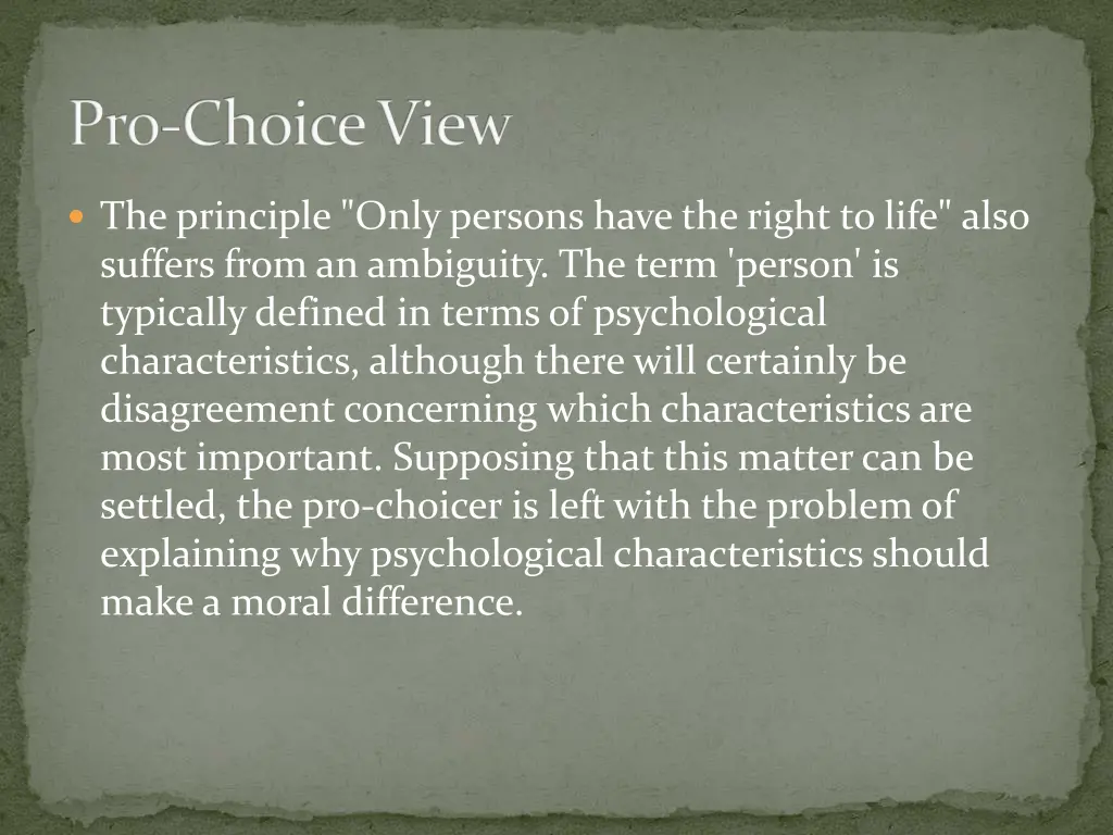 pro choice view