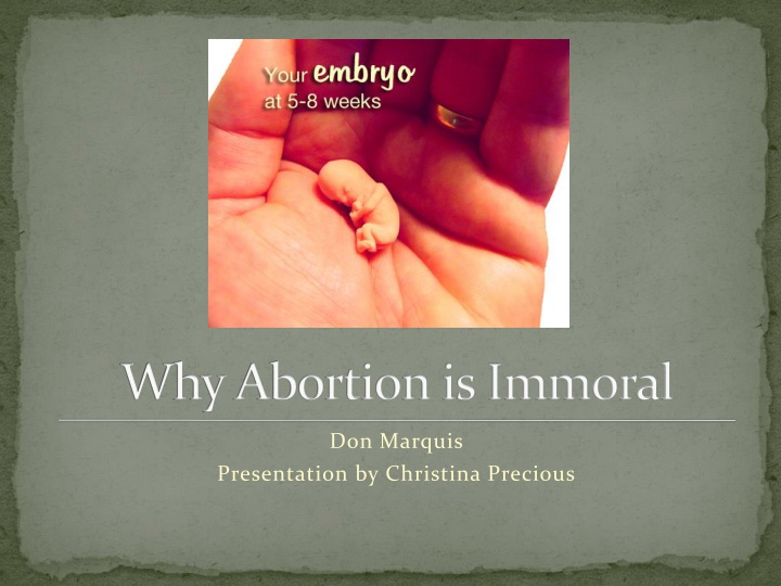 why abortion is immoral