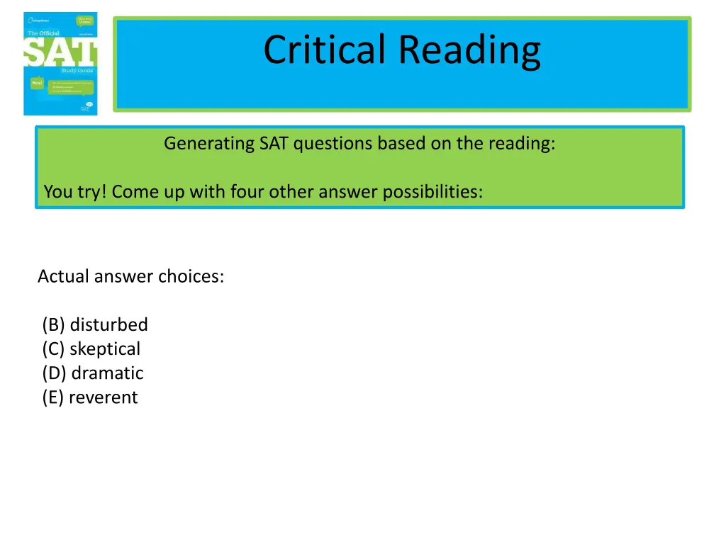 critical reading 11