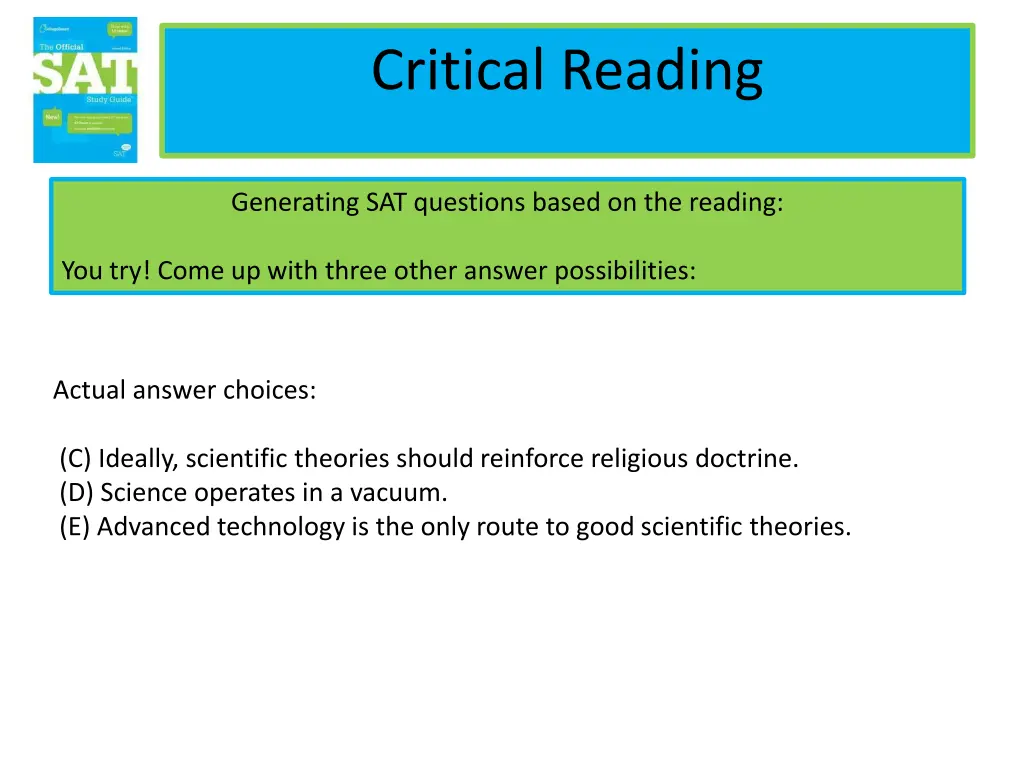 critical reading 8