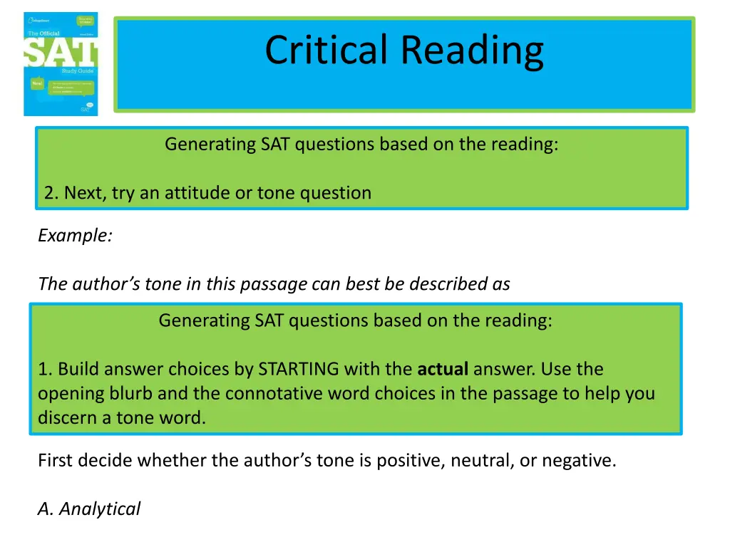 critical reading 9