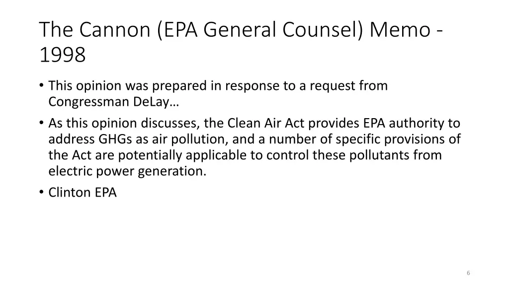 the cannon epa general counsel memo 1998