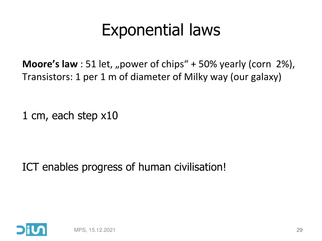 exponential laws