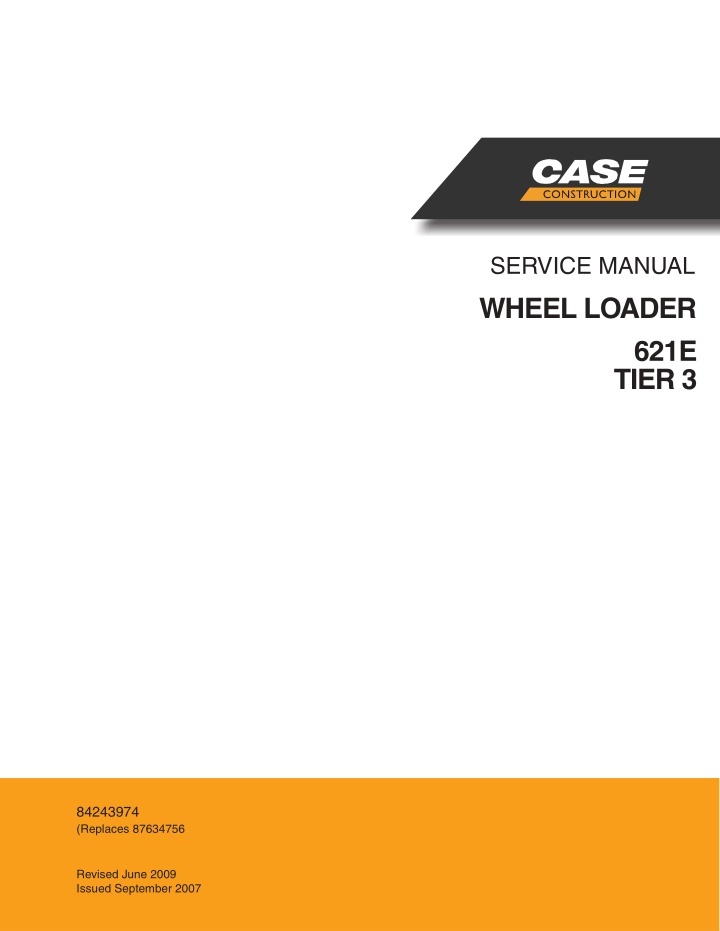 service manual wheel loader