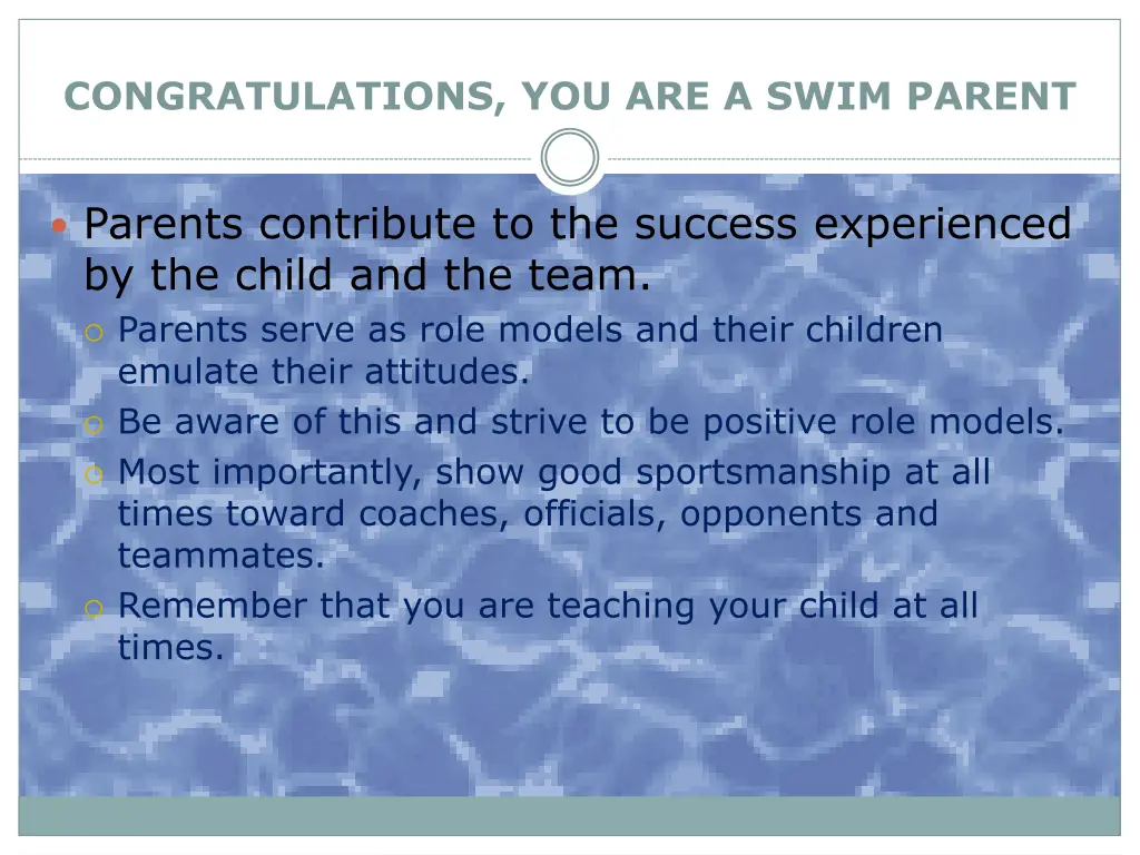 congratulations you are a swim parent