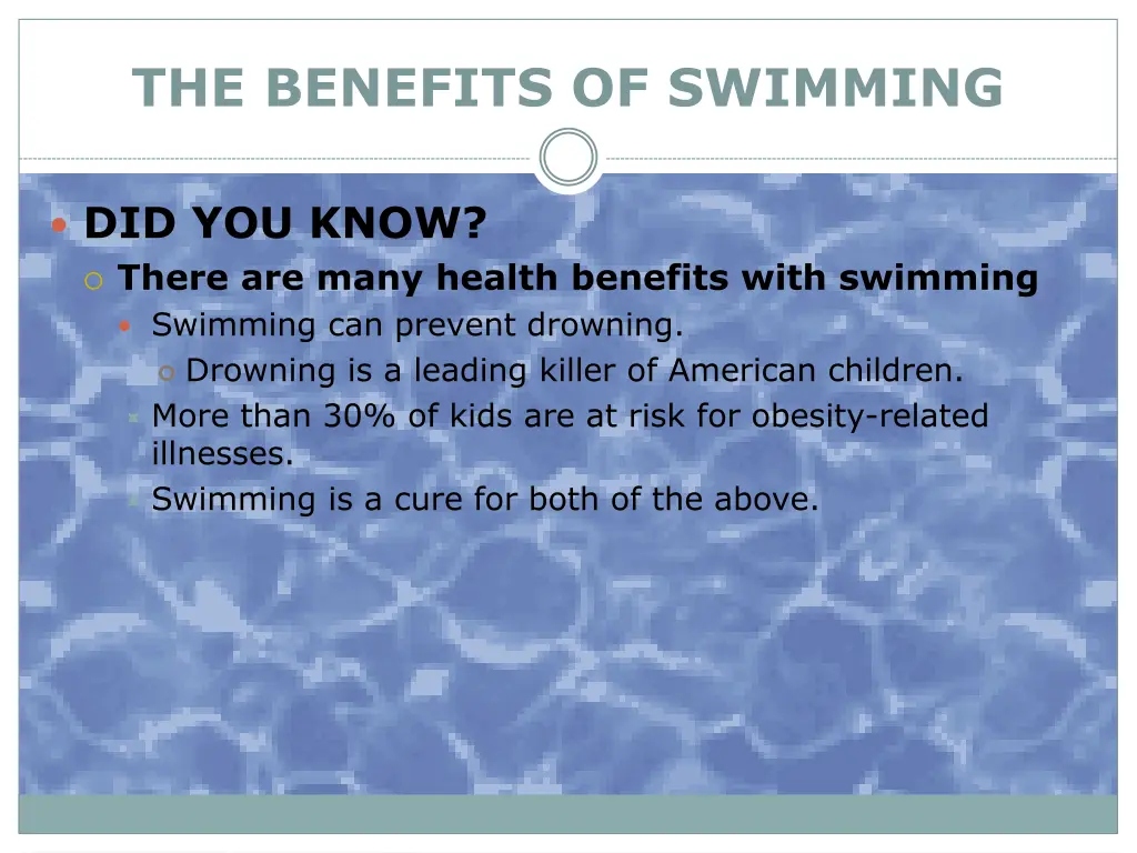 the benefits of swimming 2