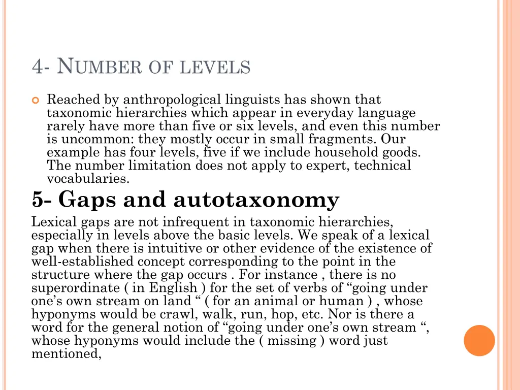 4 n umber of levels